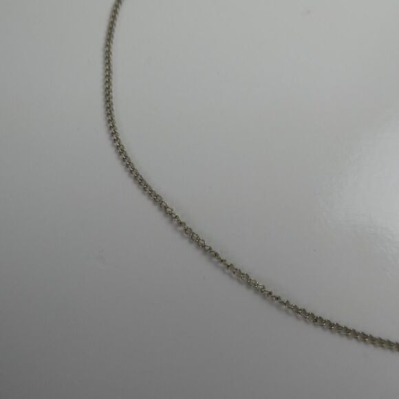 A Letter Alphabet Rhinestone Cursive Initial Name Silver Tone Pendant Necklace - Picture 6 of 9